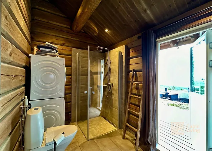 New Log With Sauna, Waxing Shed & Bench At Sjusjøen